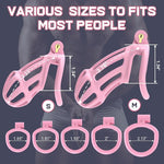 Lightweight 3D-Printed Male Chastity Cage with Lock & 5 Ring Sizes