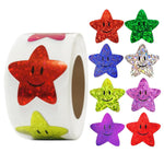 500pcs 1 Inch Multicolor Smiling Small Star Stickers Roll