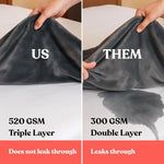 Waterproof Queen Bed Blanket for Couples, Washable Polyester & TPU Protection Cover