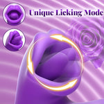 Vibrators Sex Toys For Women, Adult Toys Tongue Dildo Vibrator With 7 Licking & Flapping Modes, 7 Vibrations Thrusting Vibrator, Rose Sex Toy G Spot Vibrator Clit Stimulator Couples Sex Toys