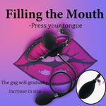 Inflatable Dildo Gag Silicone Sex Gag Ballgag With Adjutable Restraints Straps Bondage Gags & Muzzles Bdsm Toys Sex Restraints Sm Games Bondage Adult Sex Toy For Men Women Couple Fetish