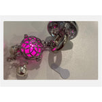 Wearable Tail Anal Plug Cute Plush Ball With Lamp, Cosplay Game Accessorie Luminous Anal Plug Sex Toy With Bell(Pink,Mini)