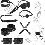 Sex Bondage Bdsm Kit Restraints -11Pcs Sex Toys Kit With Adjustable Handcuffs Collar Ankle Cuff Blindfold Sex Leash Ball Gag Whip Adult Games Foreplay Sexual Pleasure Tools For Men Women Couples