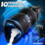 Penis Vibrator Male Masturbator – Mens Vibrator Sex Toys For Men With 10 Vibrations, Realistic Lips & Tentacle Texture Stimulation Stroker, 360° Full-Surround Blowjob Sex Machine For Penis Trainer