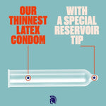 Premium Thin Lubricated Condoms, 24 Count, for Comfort and Sensitivity