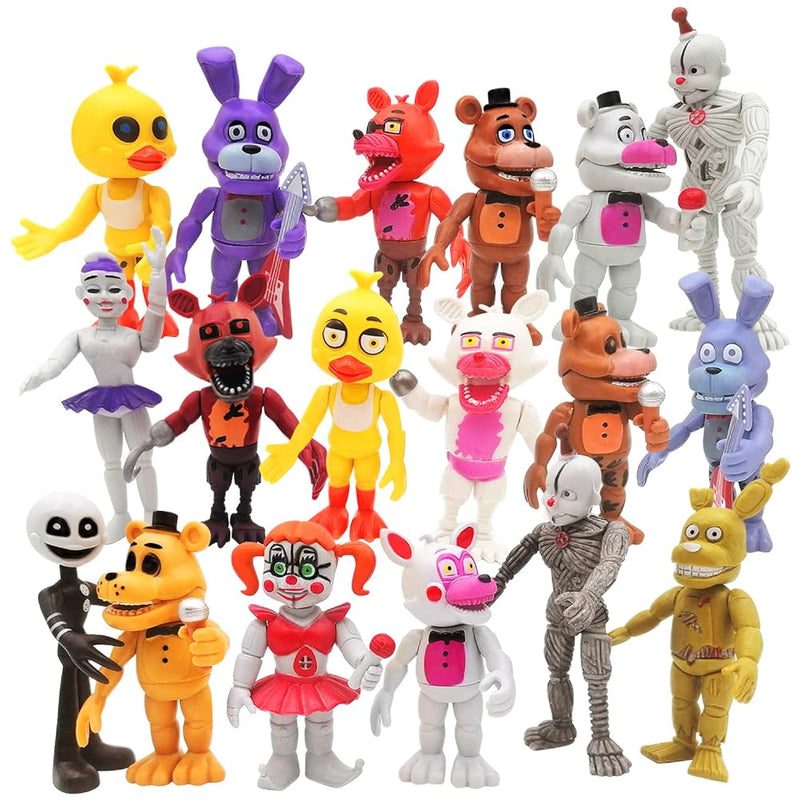 Action Figure Toy, 18 Pcs Game Figures Toys, Movable Joints Toys Dolls, Col