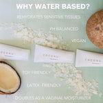 Vegan Water-Based Lubricant, Hypoallergenic & Edible, 3oz, for Couples & Personal Use