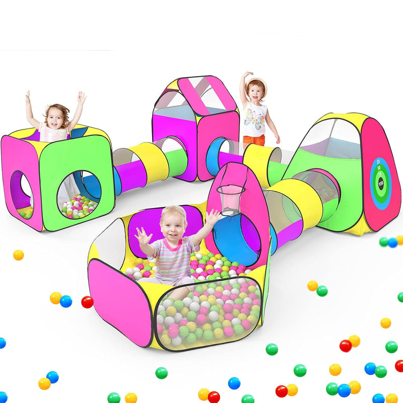 7Pc Kids Play Tent For Baby With 1 Baby Ball Pits For Toddlers, 3 Kids Tent An