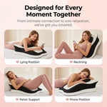27° Memory Foam Wedge Pillow for Couples and Home Support