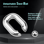 Stainless Steel Bondage Penis Ring Stretcher With Metal Ball Male Exercise Cock Ring Adult Sex Toys(S)