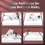 Under Mattress Bed Restraint Set – Adjustable Cuffs, Blindfold & Tickler