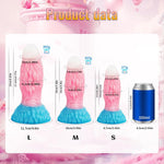 Luminous Fantasy Dildo Silicone Anal Monster Huge Thick Long Realistic Dragon, Giant Soft Suction For Women(Pink) (S)