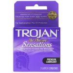 Her Pleasure Sensations Lubricated Premium Latex Condoms - 3Ct
