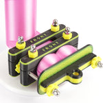 Cbt Bdsm Stretch-Grip Testicle Clamp, Scrotum Stretcher And Weight Suspension Device By – Modular Black-Yellow System – Male Erotic Toy