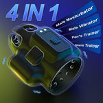 Male Sex Toys For Men - Male Masturbator Penis Vibrator Glans Stroker With 10 Vibrating & 3 Motors, Pocket Pussy Adult Toy With Massage Oils For Prolong Endurance
