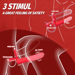 Anal Toys Vibrating Cock Ring Sex Toys For Men,Anal Dildo Male Vibrator With 10 Vibration Modes,Strap-On Dildo Butt Plug With Penis Ring,Double Penetration Pleasure For Sex Things For Couples Kinky
