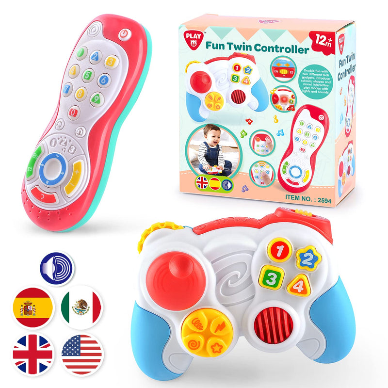 Baby Controller Toy Bilingual Spanish & English Learning Toys, Pretend Vide