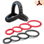 Penis Rings Cock Rings Set For Men Sex, Longer Harder Stronger Erection Cock Ring For Sex Men Erection Enhancing And Orgasm Sex Toy (Red)