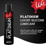 Platinum Silicone Lube, 3-Pack, Long-Lasting, Hypoallergenic, Safe with Condoms