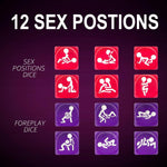 Erotic Positions Sex Dice Sex Game, Naughty Date Night Dice Adult Sex Toys For Couples With 12 Positions For Foreplay & Sexual Pleasure, Fun Couples Games Bedroom Sex Toy Gifts