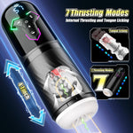 Heated Male Masturbator with App Control, Vibration, Thrusting & Suction Modes