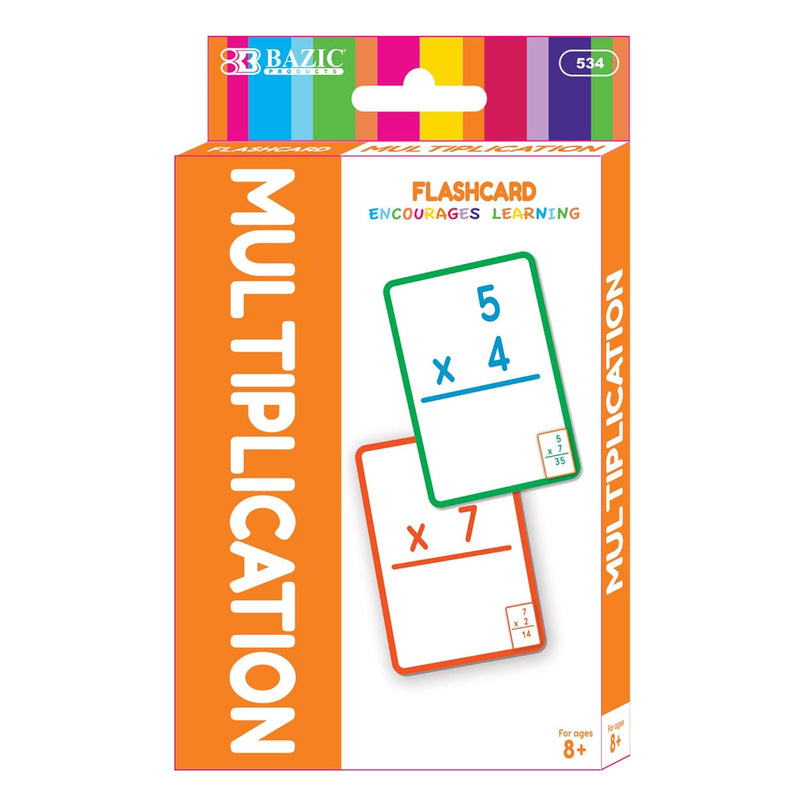 Bazic Multiplication Flash Cards (36/Pack), Case Of 24