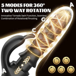 Tornado G Spot Rabbit Vibrator Black Combination Of 360° Swirl+Up-Down Thrust| 5 Tornado Swirling Modes|A Storm Of Satisfaction For G Spot That Put Basic Vibes To Shame