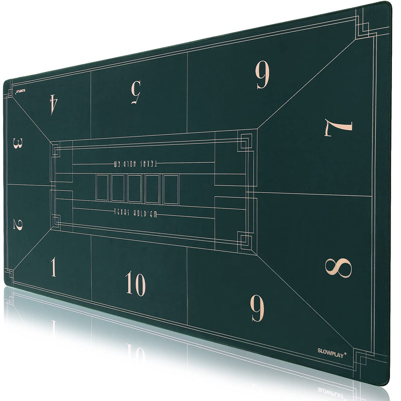 70 X 35 Inch Texas Hold'Em Poker Mat Portable Poker Table Top With Art Deco La