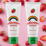 Lubilicious Strawberry Lube 2 Pack - Silky Smooth Edible Lubricant For Comfort, Premium Water-Based Flavored, Non-Sticky 6.4 Oz