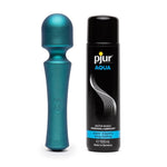Presto Mini Wireless Wand Vibrator & Pjur Aqua Water Based Personal Lubricant 3.4 Fl Oz - Couples Sex Toys Bundle