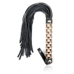 Sm Fun Diamond Pattern Handle Leather Whip Stage Props Game Training Whip Alternative Adult Toys For Couples