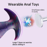 Butt Plug Tail,5.6In Realistic Silicone Anal Plug With T-Base And 11.8 In Furry Tail Plug,Sex Toy For Sm Adult Games Cosplay