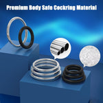 6 Pcs Metal Male Cock Ring Set,Silicone & Stainless Steel Penis Ring For Male,Erection Enhancing And Delay Control Sex Toy For Men