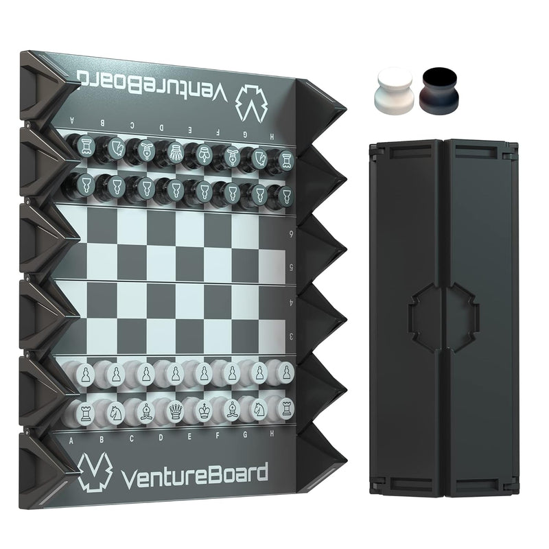 6 Inches Magnetic Unique Chess Set Board Game 2 Extra Queens Folding Board,