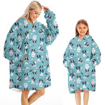 Wearable Blanket Hoodie Adult Kids Christmas Oversized Cozy Throw Hooded Blank