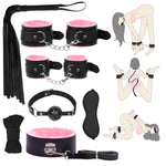 Bdsm Bondage Kit Sex Toys 8 Pcs Sex Bondage Set For Beginners Ball Gag Bondage Rope Bdsm Kit For Couples (Pink, 8Pcs)