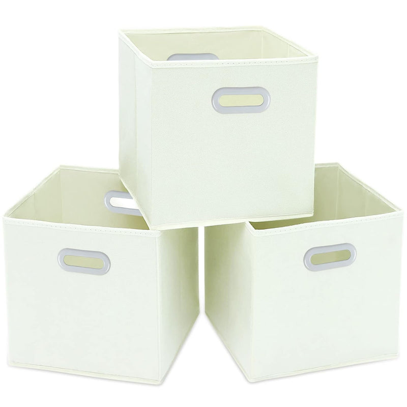 Fabric Storage Bins Cubes Baskets Containers-(11X11X11) With Dual Handles Cube S