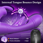 Dual Stimulation Rabbit Vibrator For Women Couples, 7 Modes Hollow Flapping & Bunny Ear Vibrations With Tip Vibration, Waterproof Quiet Silicone Adult Sex Toy With Discreet Packaging