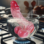 2.2" Diameter Soft Silicone Extra Huge Thick Dildo With Suction Cup, 9.7" Realistic Large 3D Textured Penis Curved Dildo Anal Plug, Wide Monster G-Spot Dildos Adult Sex Toy For Experienced Men Women