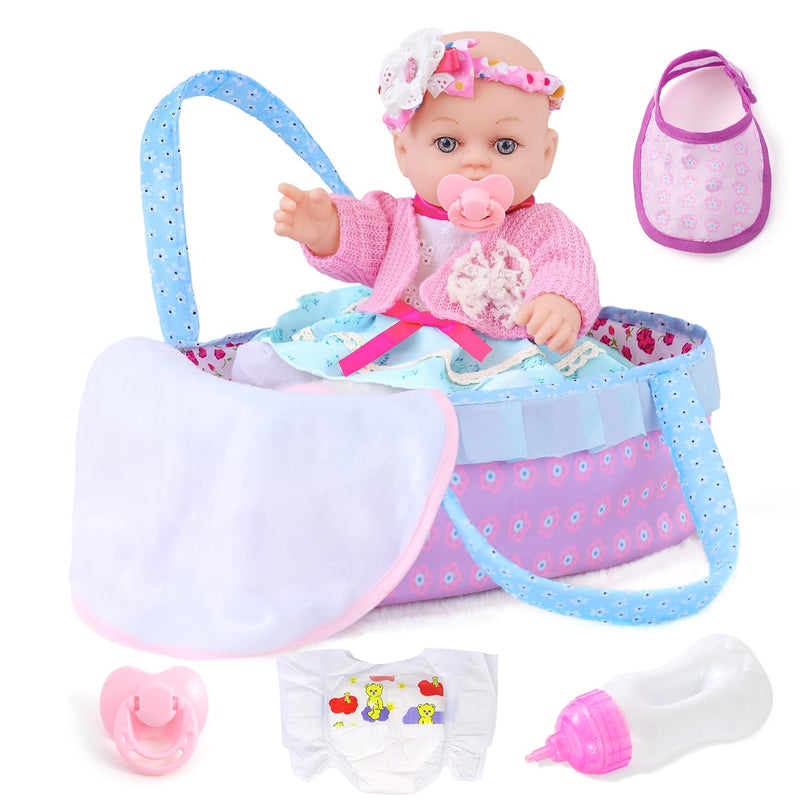 Realistic Baby Dolls 12 Inch Girl Baby Doll With Accessories And Clothes In