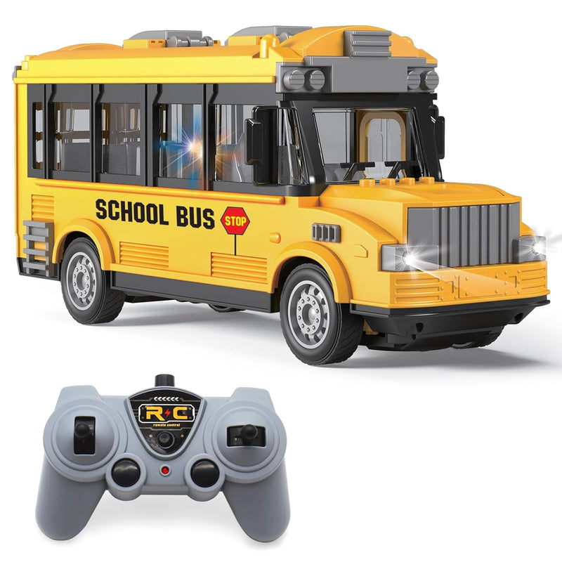 1/30 Rc School Bus, 2.4G Remote Control School Car 4 Channel City Classic Bus