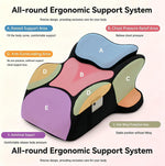 Ergonomic Couples Support Pillow with 27° Incline Wedge Design