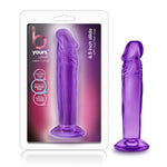 Blush B Yours Sweet N Small 6" Realistic Dildo W/Suction Cup – Purple – G-Spot Penis For Pegging Anal & Vaginal Stimulation – Strap-On Harness Compatible Beginner Dildo Sex Toy For Women Men Couples