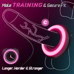 Penis Ring Vibrating Cock Ring - Cock Ring Penis Vibrator Couples Sex Toys With Neon Light, App Control 10 Vibration Modes For Men Women Sexual Stimulator, 6 Free Cockrings Adult Toys