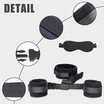 Adjustable BDSM Neck-to-Wrist Restraint Set with Collar & Blindfold for Couples