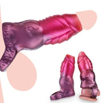 Penis Sleeve For Small Size Animal Cock Sleeve Girth Extension Sex Toys For Men, Pink Silicone Penis Ring Delay Ejaculation Enhance Erection Penis Enlargement Sheath For Male Couples(Small)