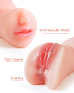 Male Masturbator 3IN1 Pocket Pussy Ultra Realistic Stroker Textured