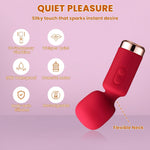 Vibrator Wand, Small Women Sex Toy, Silicone Vibrating Dildo For G Spot Nipple, Rechargeable Clit Vibrator, Water Resistant Female Vibe Wand, Quiet Adult Vibrater Sexual Pleasure Tools