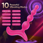Vibrating Anal Beads Butt Plug - Sex Toys For Women And Men Anal Vibrators, Adult Toys Vibrater For Female Male Couples, Anal Toys Sex Novelties Dildo G Spot Vibrator Sexual Pleasure Tools (Pink)