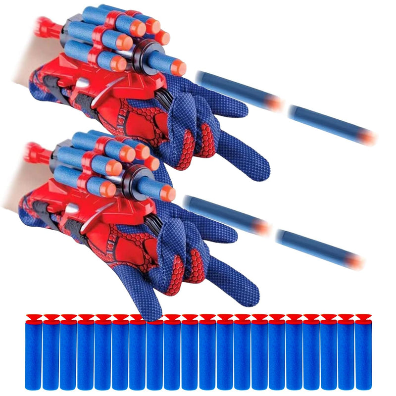 2 Sets Spider Web Shooters Cosplay Launcher Gloves With Wrist Toy Set Hero
